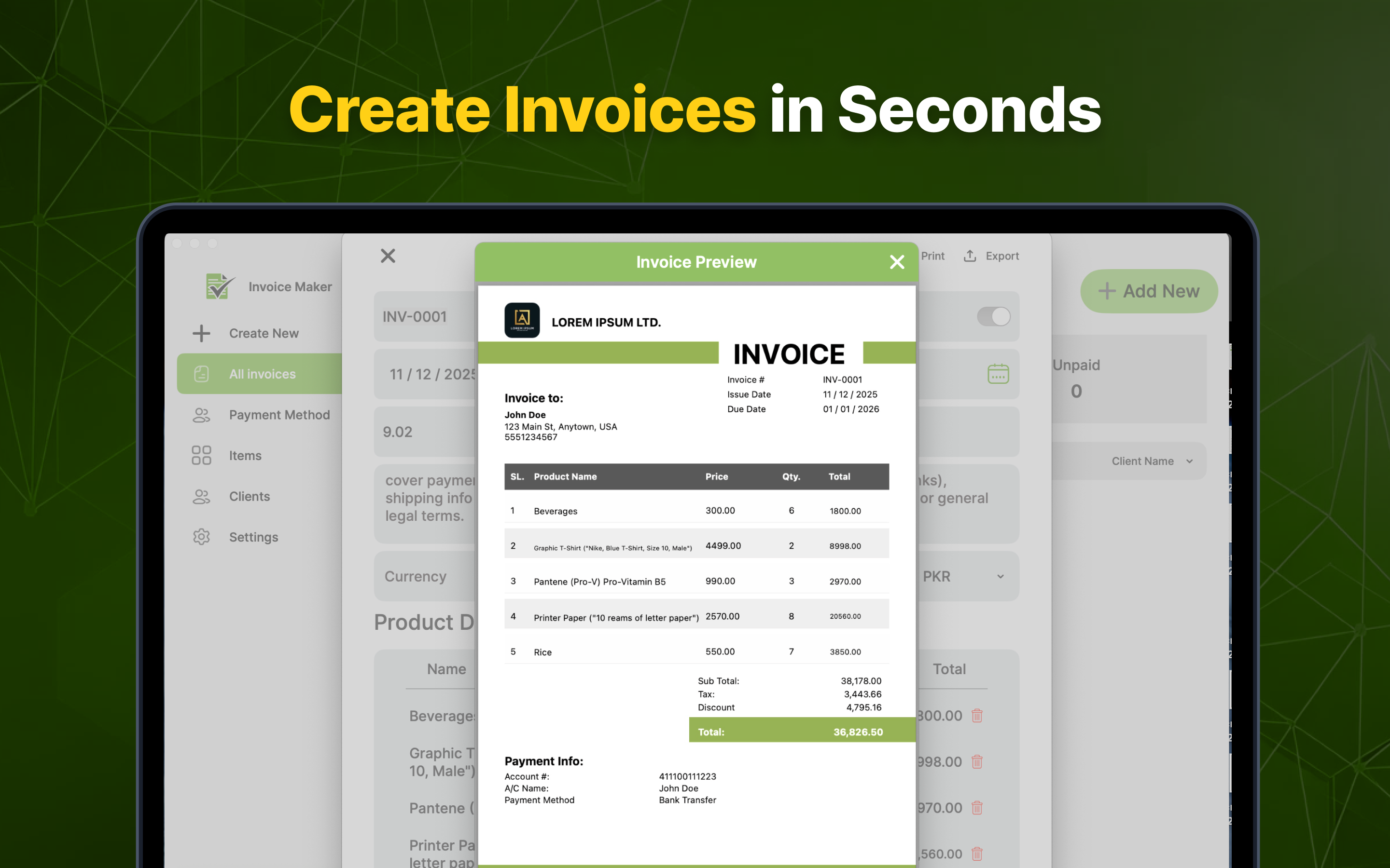 Invoice Maker & Billing App