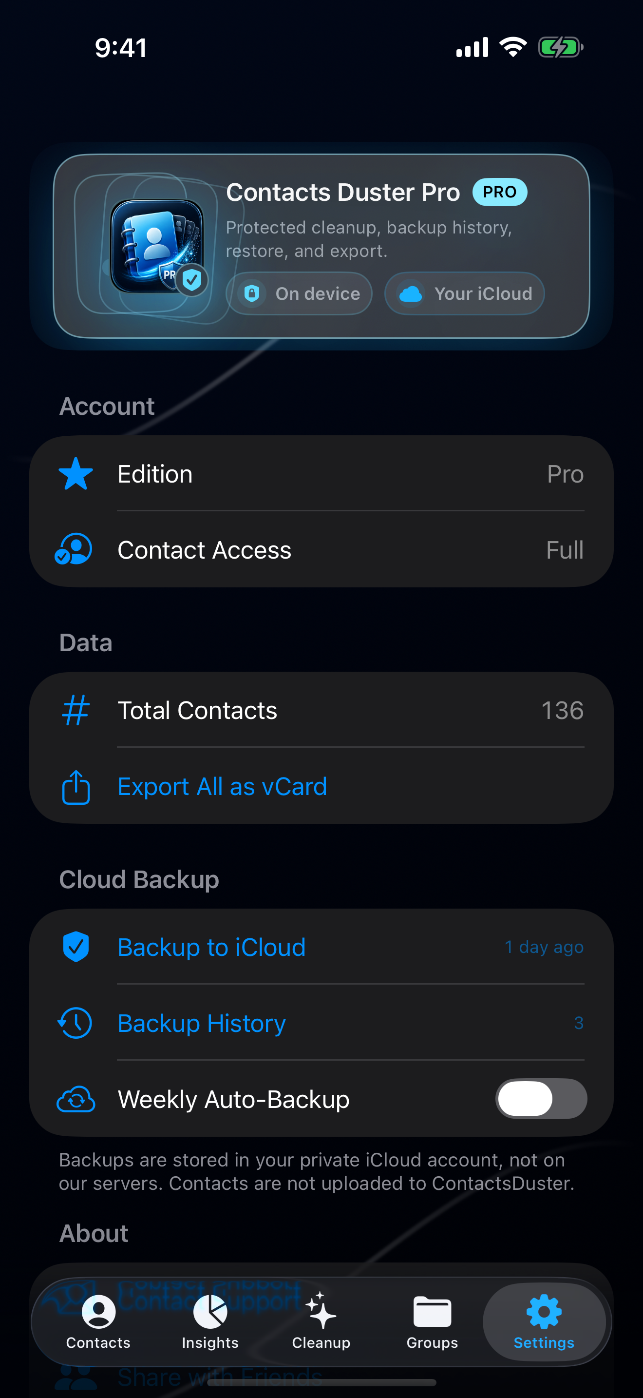 Contacts Duster Pro - Clean screenshot 6