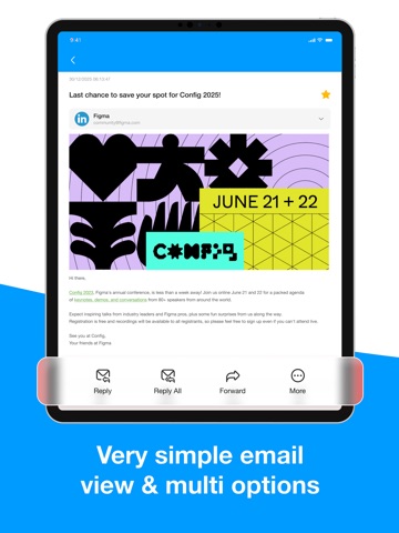 Email for Hotmail, Outlook iPad screenshot