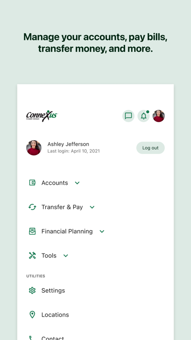 Connexus CU Mobile App Screenshot
