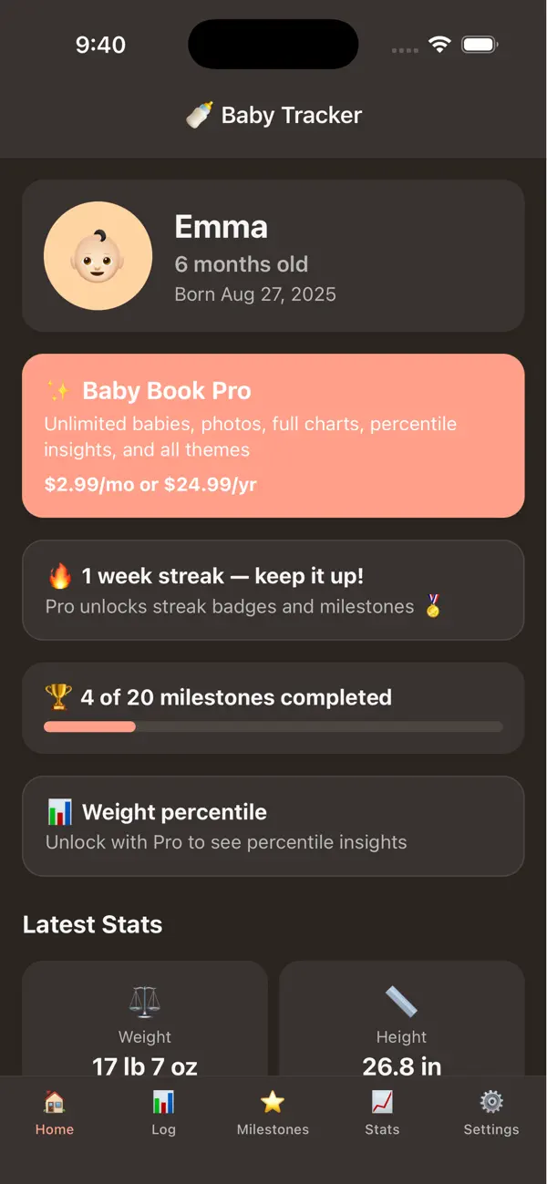 Screenshot #2 pour Bloom — Baby Growth Tracker
