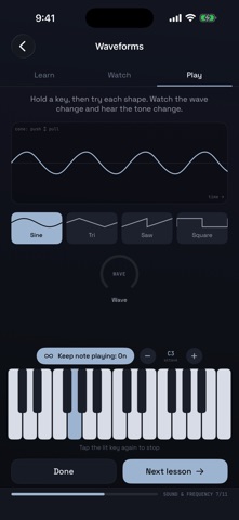 Aether Learn iPhone screenshot