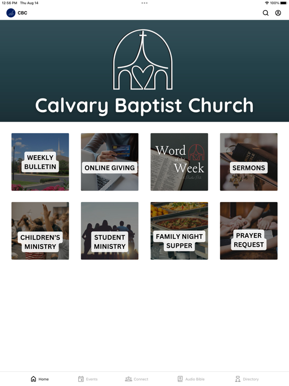 Calvary Baptist Jesup iPad screenshot