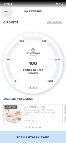 Hometown Coffee & Juice App screenshot