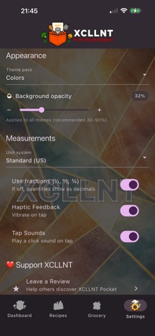 XCLLNT Pocket Recipe Organizer screenshot