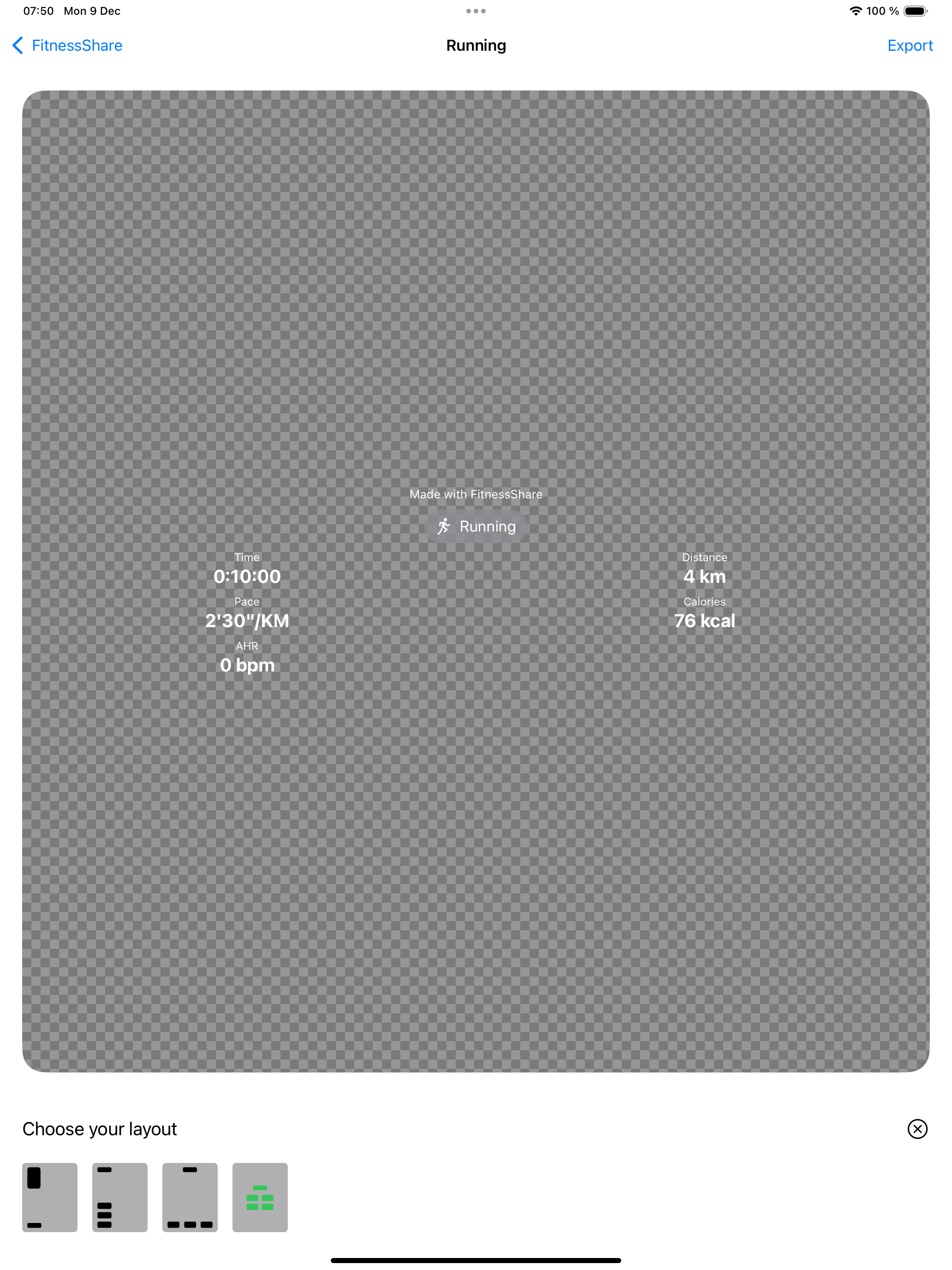 Workout Overlay - FitStory