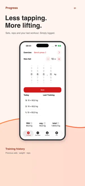 Progress: Gym-Tracker screenshot 1