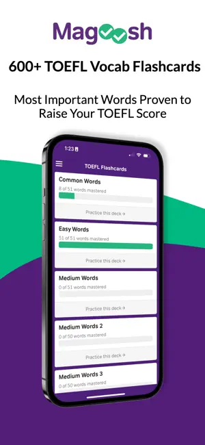 TOEFL Flashcards - Vocabulary screenshot 1