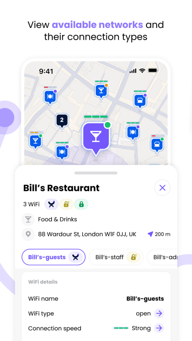 Purple - WiFi Map screenshot