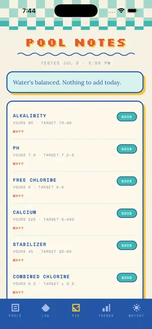Pool Notes - Pool Care screenshot 2