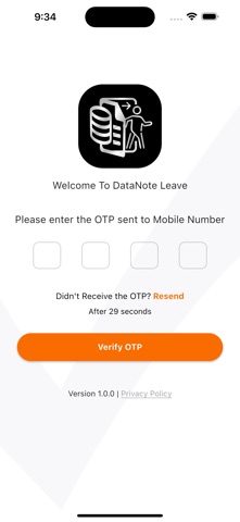 DataNote Leave App screenshot