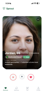Sprout - Plant Based Dating screenshot 8