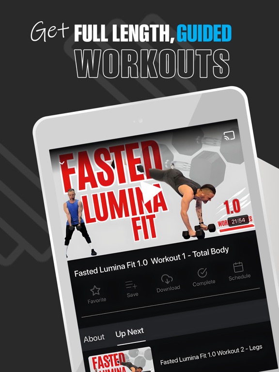 Lumina Fit TV iPad screenshot 1 - Health & Fitness app