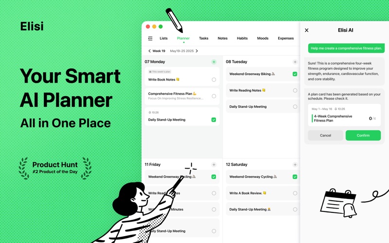 Screenshot #1 pour Elisi - AI Smart Task Planner