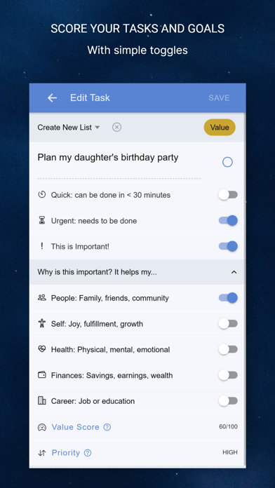 Whenable: Tasks, Goals & Notes Screenshot
