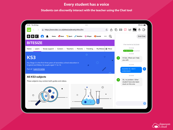 classroom.cloud Student iPad screenshot