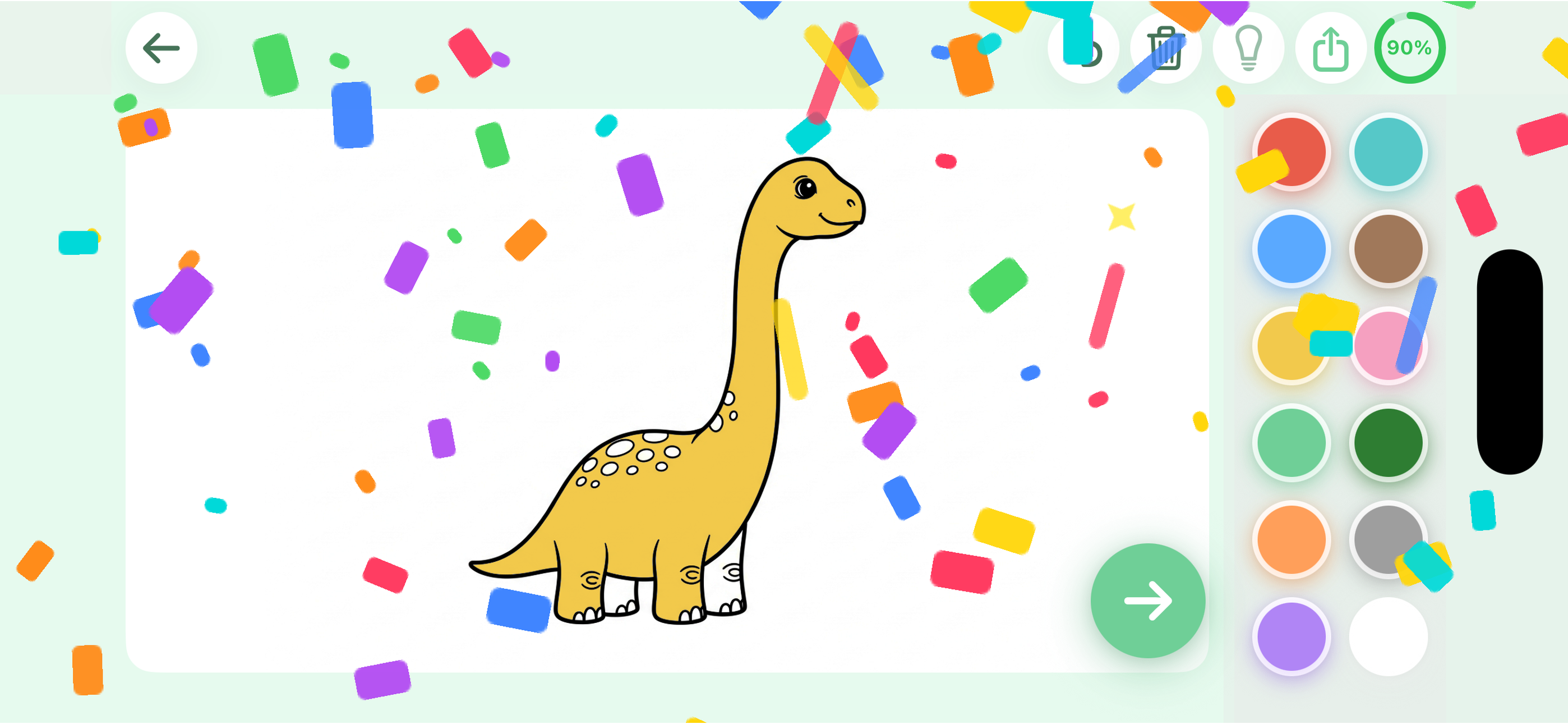Kids Color Fill Dinos screenshot 3