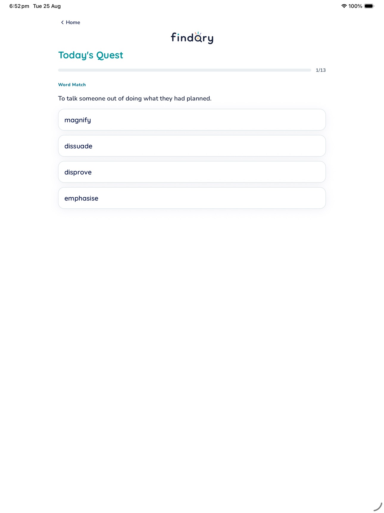 Screenshot 7 of Findory Vocabulary