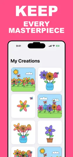 Capture d'écran de Flower Coloring Book Kids sur iPhone 4