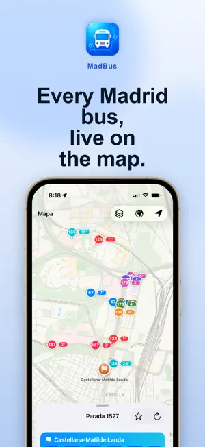 MadBus: Live Madrid Bus Map screenshot 1