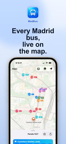 MadBus: Live Madrid Bus Map iPhone screenshot