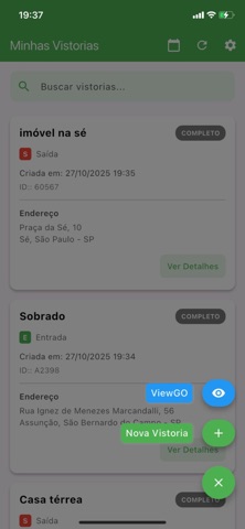 Vistoria Status screenshot