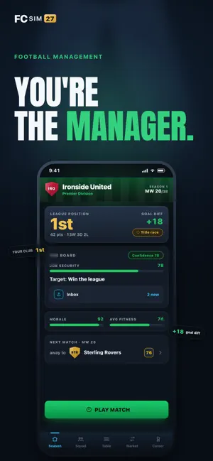 Soccer Manager Club Sim 27 screenshot 1