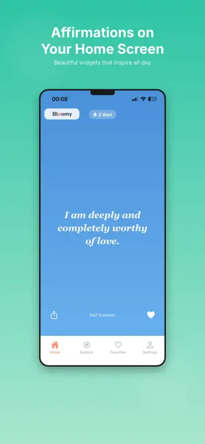 Bloomy: Daily Affirmations screenshot 3