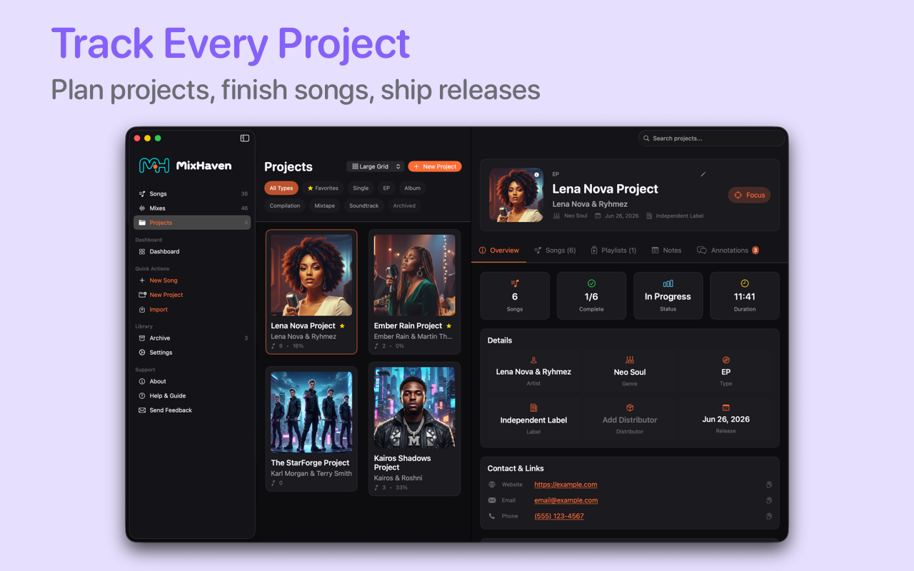 MixHaven: Organize Your Music