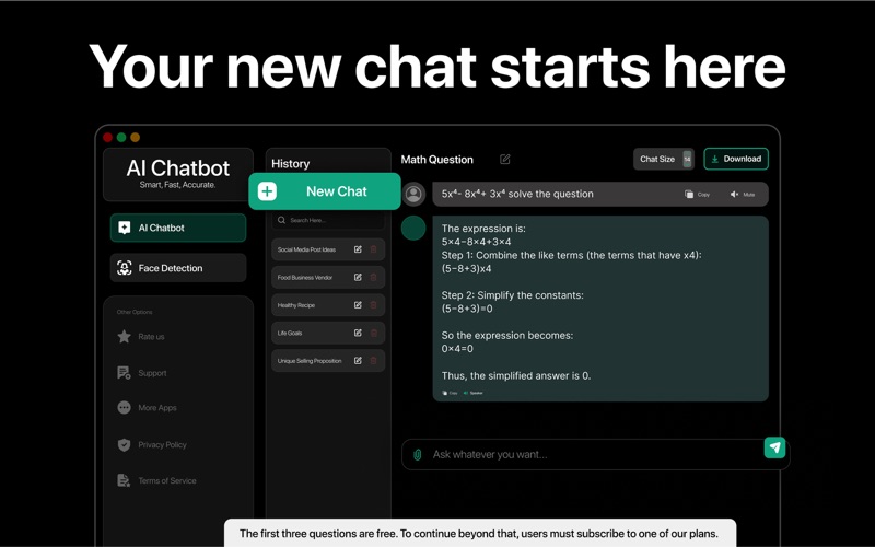 AI Chat Bot: Ask AI Anything! Screenshot