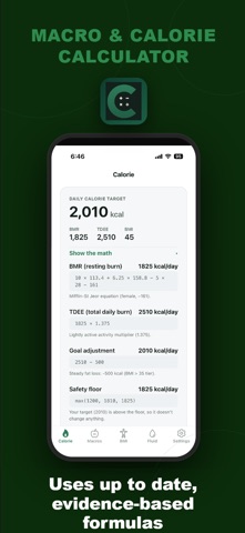 Macro & Calorie Calculator iPhone screenshot