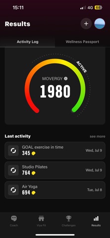 Viya Fit iPhone screenshot