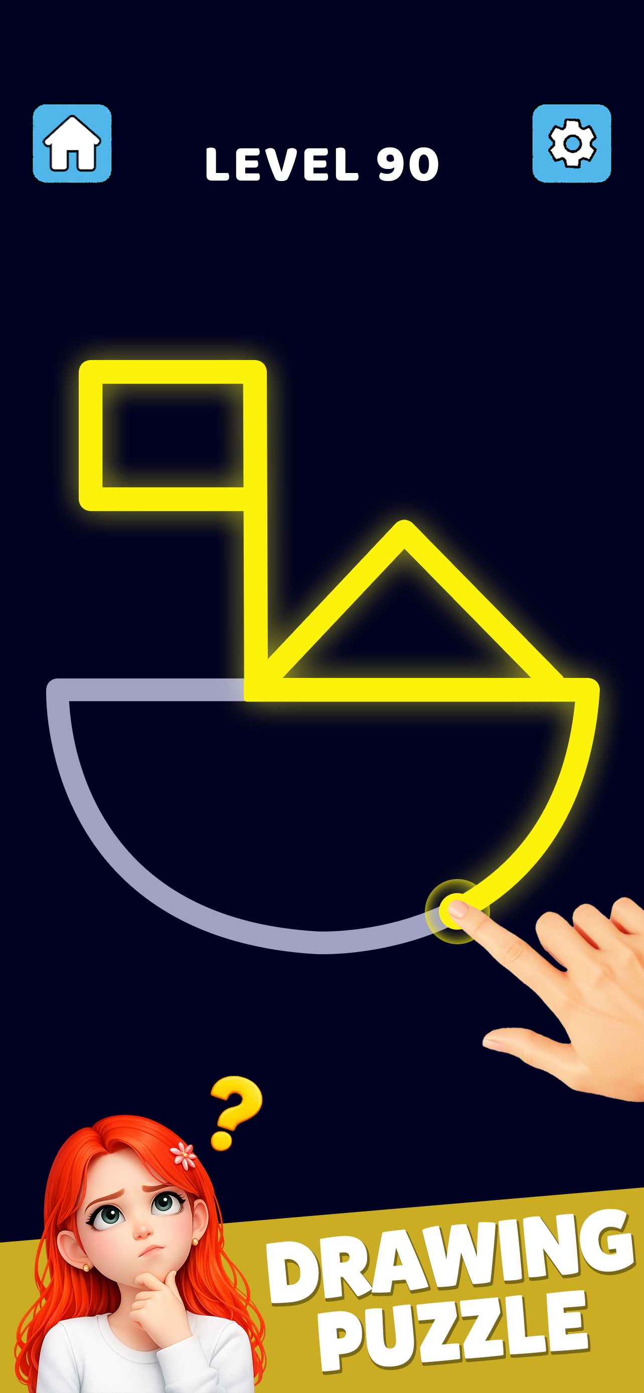 Single Line Puzzle Drawing