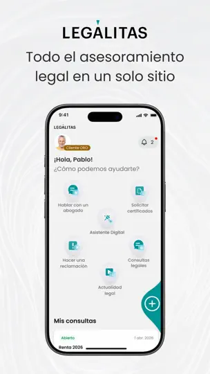 Captura de pantalla de LEGÁLITAS en iPhone 1