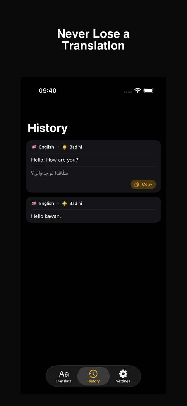 #3. Badini Translator (iOS) Ved: Daniel Carlsson