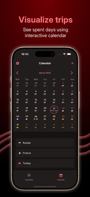 daVisa - country days tracker screenshot 2