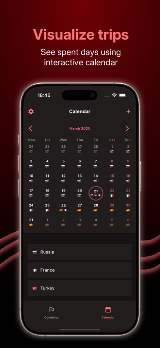 daVisa - country days tracker Screenshot 2 of 4