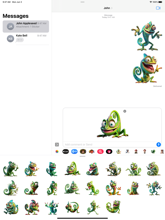 Screenshot #6 pour Crazy Chameleon Stickers