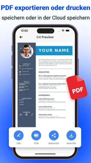 Screenshot von CV Vorlagen Lebenslauf-maker auf dem iPhone 2