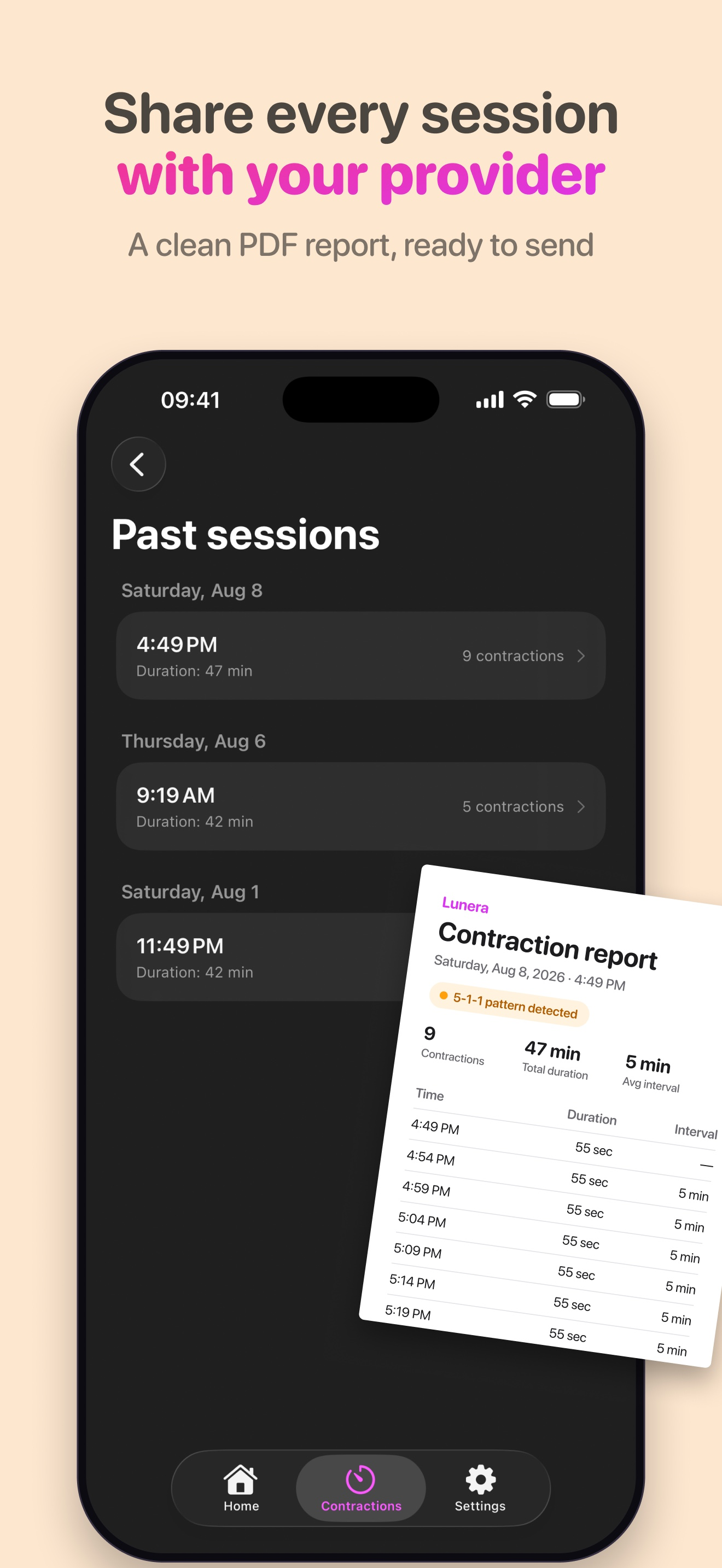 Lunera - Contraction timer screenshot 6