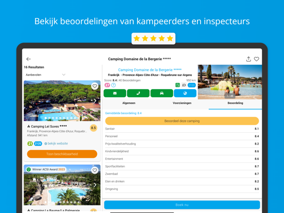 CampingCard ACSI iPad app afbeelding 5