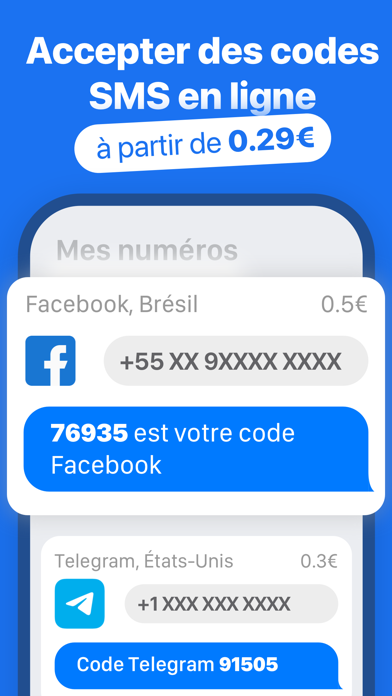 Screenshot #1 pour SMS Virtual - Receive SMS