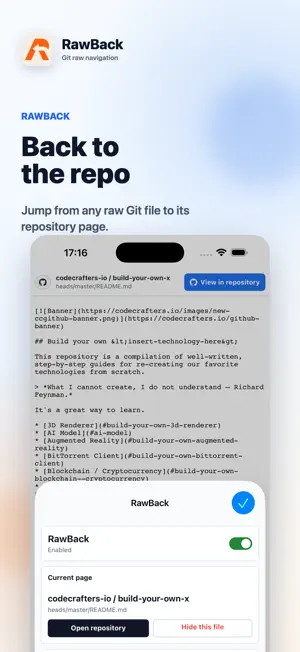 RawBack screenshot 2