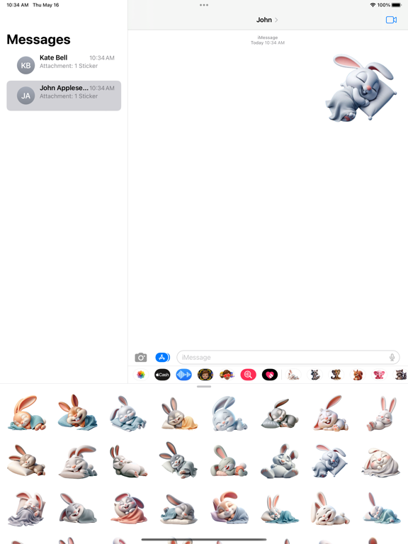 Screenshot #4 pour Sleeping Bunny Stickers