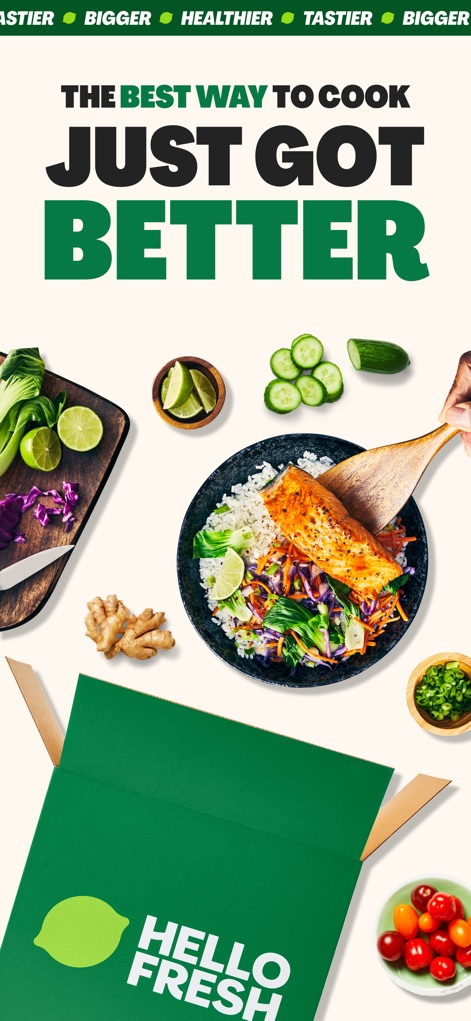 HelloFresh: Meal Kit Delivery - See how HelloFresh provides fresh, high-quality ingredients ready for preparation, showcasing both the raw components and the beautifully plated final dish.