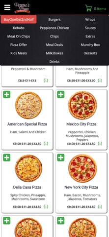 Peppinos Pizza Nantymoel iPhone screenshot
