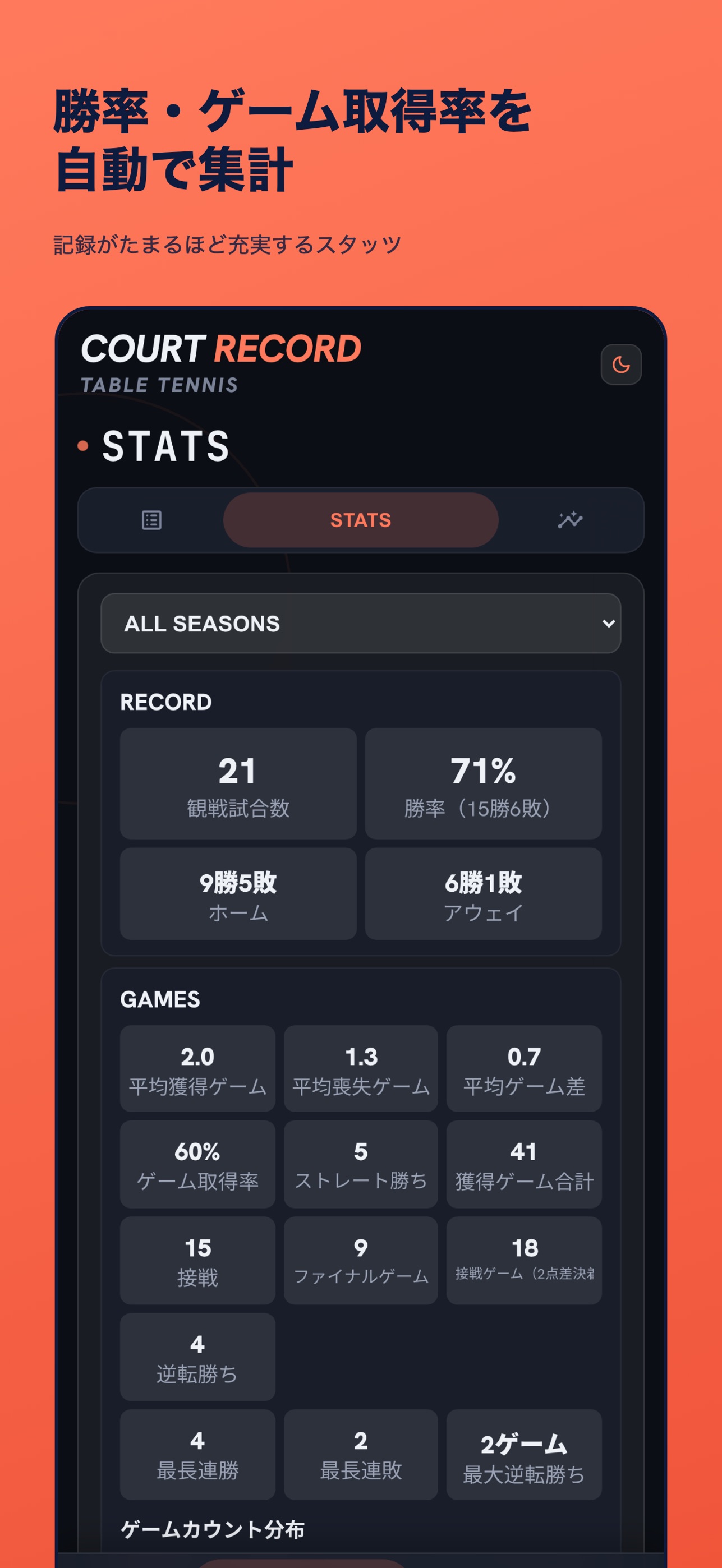 Screenshot 2 of COURT RECORD Table Tennis