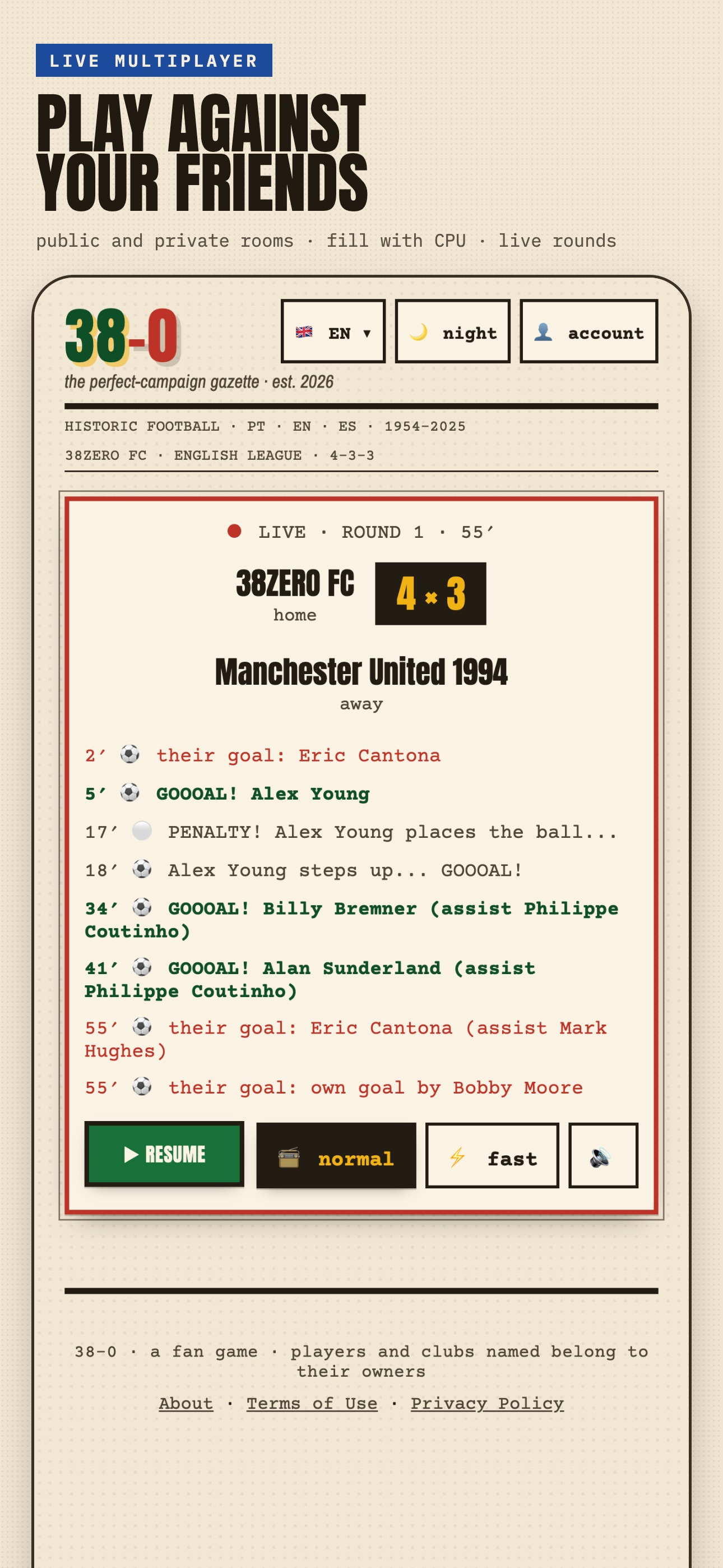 Screenshot 4 of 38-0: Football draft game