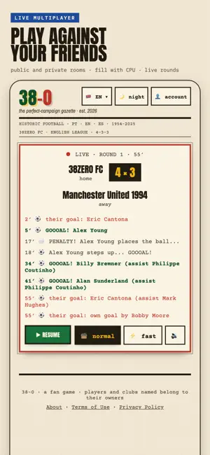 38-0: Football draft game screenshot 4
