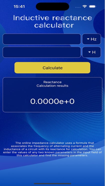 Inductive reactanc calculation